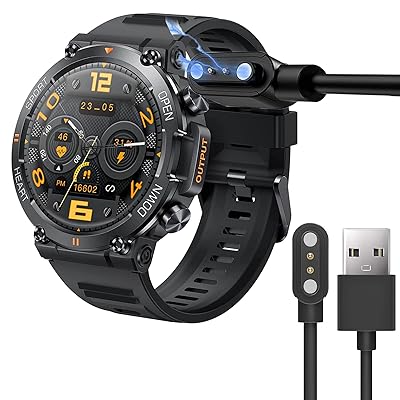for Lanavida スマートウォッチ ケーブル, USB 磁気充電ケーブル 磁気吸着 1メートル 対応 Lanavida K56 Pro 1.39インチ スマートウォッチ/OMMQ スマートウォッチ K56 Pro 1.39インチ (黒) for Lanavida スマートウォッチ ケーブル, USB 磁気充電ケーブル 磁気吸着 1メートル 対応 Lanavida K56 Pro 1.39インチ スマートウォッチ/OMMQ スマートウォッチ K56 Pro 1.39インチ (黒)