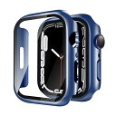for Apple Watch Series SE2/SE/6/5/4 44mm ケース アップルウォッチSE2/SE/6/5/4 44mm ケース PC素材 光沢式 アップルウォッチ カバー ガラスフィルム 一体型 日本旭硝子材 二重構造 Appl(2)