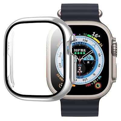 【2024強化版】 for Apple Watch ケース Apple Watch Ultra2/Apple Watch Ultra 49mm 用 ケース 一体型 Apple Watch Ultra2/Ultra 49mm対応 日本旭硝子材 二重構造
