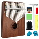 カリンバ 親指のピアノ アフリカ楽器 Kalimba 17鍵のカリンバ 手作り木製 桃花木 木の色 癒し音楽 初心者入門用 音楽手引き 音階目盛り 付属品 調律...