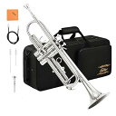 トランペット Bb調 Trumpet 初心者 清潔アクセサリー付 (ニッケルメッキ)
