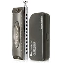 クロマチックハーモニカ クロマチックハーモニカ12穴 C调 12ホール48トーン 高気密加工 良い音色 耐久性 ステンレスカバー ABSケース 清...