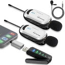 ワイヤレスマイク USB 無線マイク PCマイク Androidフォン iPhone ピンマイク イヤホン端子付き UHF 録音録画 拡声 モニタリング 軽量 ...