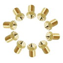 10Pcs 0.2mm 高品質真ちゅうノズル、3Dプリンターノズル、押出機ノズル、1.75mm仕様の消耗品押出ノズルに使用