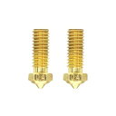 X-SMART3/X-PLUS3/X-MAX3 3Dプリンター用真鍮製エクストルーダーノズル 0.4mm M6 2個入り