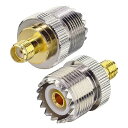 RF同軸コネクタ SMAメス-Mメス(SMAP-MP) 50Ω 変換アダプター SO239 UHFメス M型メス SMAジャック SDR/BAOFENG/UV-5Rシリーズ/ハンドヘルドラジオ/同軸ケーブル/無線用 低損失 2個セット