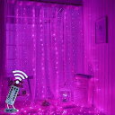 300 LED カーテンストリングライト3M×3M USB駆動 銅線妖精星ライト付きリモコン8モード結婚式のパーティーウィンドウ装飾 (3M - 300LED,...