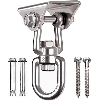 高耐久 360度回転式 スイングハンガー SUS304 ステンレススチール製 サンドバッグハンガー ねじ付き ポ..