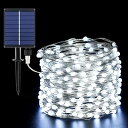【新型大LEDビーズ】 ソーラー LED ストリングライト ソーラー充電式 LED イルミネーションライト 200LED電球 20m IP65防水 8点灯モード...