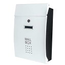 (ジェスマット) メールボックス 郵便受け ポスト 北欧風 壁掛け キーロック式 大容量 HPB005-白(ホワイト)