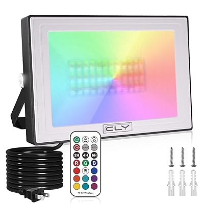 RGBライト 60W RGB投光器 LED雰囲気ライト 屋外 庭園灯 RGB看板灯 景観照明 舞台照明 100Wより明るい IP66防水防塵 リモコン付き 360度操作可能 12色切り替え 輝度調節 グラデーション調節 タイミング機能 二つモード操作