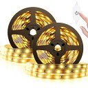 LEDテープライト 電球色 ストリップ ライト 6m タッチ コントロール 無段階 調光 USB給電式 切断可能 取付簡単 台所/廊下/ドア/玄関 装飾用 祝日用 日本語説明書付き 3m*2個入り(色温度2700K 非防水 3m*2)