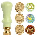 シーリングワックス スタンプセット 15mm ミニサイズ ワックスシールスタンプ 封蝋 スタンプ かわいい 誕生日 祝福 祝い 手紙 メッセージカードDIY用 ...