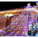 ソーラー クリスマス イルミネーション ライト LED 屋外 防水 350球 USB充電可 ドレープライト クリスマス イルミネーション 星 13モード 遠隔リ...