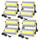 LED投光器 屋外 100W 作業灯 1750W相当 16500LM コンセント式 超薄型 防犯灯 玄関ライト 昼白色 80V-150V適用 IP67防水 角度調整ノブ 高輝度 3Mコード 廊下 倉庫 ガレージ 看板灯 BBQ 庭園 夜間作業 駐車場