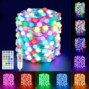 LED イルミネーションライト USB フェアリーライト led ストリングライト10M 100LED RGB16色 ジュエリーライト 12点灯パ ターン リモコン制御 キャンプ用 LEDイルミネーションライト 屋外 防水 LED ストリングライト