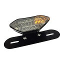 汎用 12V バイク LEDテールランプ ウインカー 内蔵 ミニモト ナンバー灯 ステー付 (スモーク)
