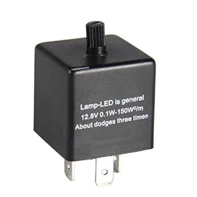 ウインカーリレー 3ピン 12V 車用 ICウインカーリレー LED対応 ハイフラ防止 汎用 3極 リレー 社外品 3pin カチカチ音あり (CF13KT ハイフラ防止)