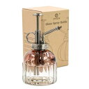 霧吹き 園芸 観葉植物 スプレー インテリア おしゃれ じょうろ 240ml ブラウンと透明(4)