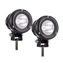 ミニサイズ LEDワークライト 丸形 バイク補助灯 10W 6000K フォグランプ オートバイ 自転車 カー用品 スポット型 狭角 ノイズレス EMC対策品 ...
