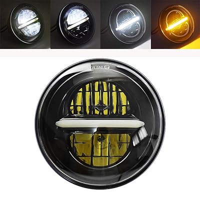 オートバイのヘッドライト 5.75インチ ヘッドライト LEDヘッドランプ プロジェクター ドライビングライ..
