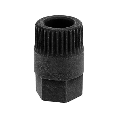 33スプラインプーリー取り外しツール、VWアウディ ゴルフ パサート メルセデスベンツに適用、33歯オルタネーターフリーホイールプーリー取り外し 取り付けソケット、プーリーセンターボルト、Vベルトプーリー交换工具