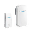 Umimile ワイヤレスチャイム 自動発電 玄関チャイム 電池不要 防水防塵 工事不要 38曲 4段階音量調節 100db 光でお知らせ メモリー機能 ドアベル 介護/飲食店/玄関 150M範囲 二階も聞こえる 来客対応(1T1,ホワイト)(2)