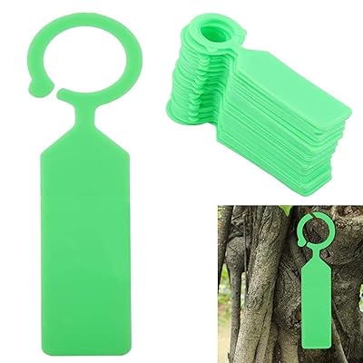 100枚 園芸用ラベル ガーデニングラベル ぶら下げ 植物タグ マーカー 植物識別 立型 植物ラベル 盆栽タ..