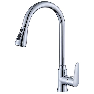 キッチン蛇口 ホース引出し式水栓 キッチン混合水栓 シングルレバー キッチン 蛇口 シャワー 3wayの吐水式 泡沫水流 シャワー 強力洗浄 ワンホール水栓 伸縮 360度回転(3)