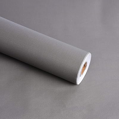 無地 壁紙シール 防水 リメイクシート 幅45cm全長9.7m のり付き つや消し DIY 剥がせる壁紙 マカロン カッティングシート 灰色