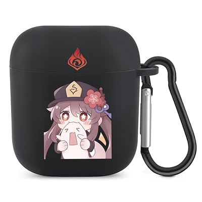 Genshin 胡桃 Airpods ケース AirPods 第1/2世代 フータオ エアーポッズ 第二世代/第一世代 カバー かわいい キャラクター 落下防止 保護ケース 耐衝撃 Magsafe ワイヤレス充電対応 滑り止め 人気 AirPods