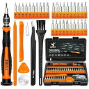 精密ドライバーセット,38個DIY工具, 三角/Y型 CRVドライバー Y000/Y00/Y1, Torx T1 T2 T3 T4 T5, T6 T7 T8 T9 T10 T15, 星型P2/P5, phillips PH00, -1.0/2.0,と