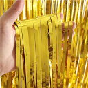 「2個セット」 タッセルカーテン キラキラ 背景 華やかな金属感 明るい光沢 誕生日 飾り付け 100cm*200cm パーティー 装飾 小道具 誕生日 結婚式...
