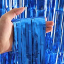 「2個セット」 タッセルカーテン キラキラ 背景 華やかな金属感 明るい光沢 誕生日 飾り付け 100cm*200cm パーティー 装飾 小道具 誕生日 結婚式...