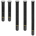 伸縮ベルト結束バンド、マジック式、滑り止め付き、3サイズコンボ(5パック)の面ファスナー収納ストラップ、延長コード、ケーブル、ロープ、ホース、自転車、RV、パンツガーター、ガレージの整理用