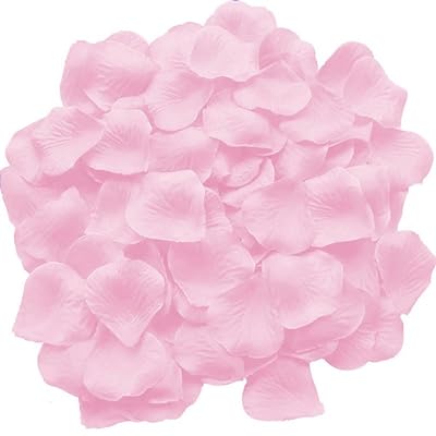 花びら 5000枚セット フラワーシャワー 薔薇 バラの花びら ローズ 造花 プロポーズ 飾り 結婚式 ウエディング 2次会 誕生日 お祝い クリスマス パーティー用飾り 桜吹雪 撮影 演出小物 人気 (薄いピンク)