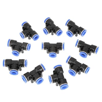 ワンタッチ継手 T型 ユニオン Φ10mmチューブ用 空圧機器配管部品 10個セット