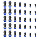 空気圧継手 エア ホース 用 ワンタッチ 管継手 35個 セット ストレート プッシュイン スタッド継手 OD 4/6/8/10/12/14 / 16mm エア...