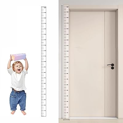 身長計 壁掛け 測定範囲0-200cm 身長測る ウォールステッカー 身長 ステッカー 壁掛け 取り付け簡単 子供の成長記録に 大人も測定可能 PVC素材 防水/耐汚れ 剥がせる粘着 部屋のインテリアに おしゃれ シンプルデザイン 壁を傷つけない (