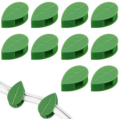 植物クライミングウォール粘着フッククリップ グリーンプラントフィクサー つる固定具 プラント固定具 植物固定クリップ 茎を支える 自己接着植物固定剤 植物備品供給 植木治具部品 植物固定台 プラスチック 10個セット（グリーン）