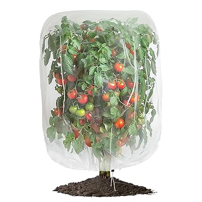 樂天商城 - 防虫ネット 植物保護カバー 抽紐式収納付き 軽量 耐久 透気性 家庭菜園/ベランダ/園芸 野菜 果樹 花の保護 植物栽培 園芸用品 虫鳥除け網 (100*150cm)