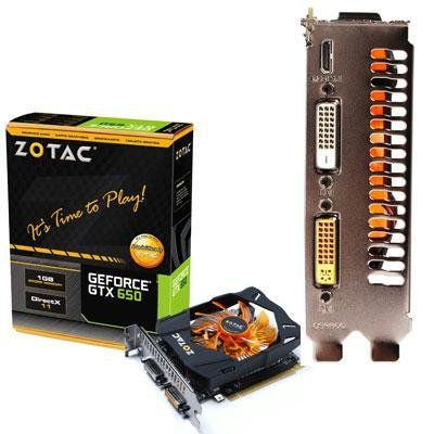 【中古】Zotac NVIDIA GeForce GTX 650 1GB GDDR5 2DVI/Mini HDMI PCI-Express ビデオカード ZT-61001-10M。