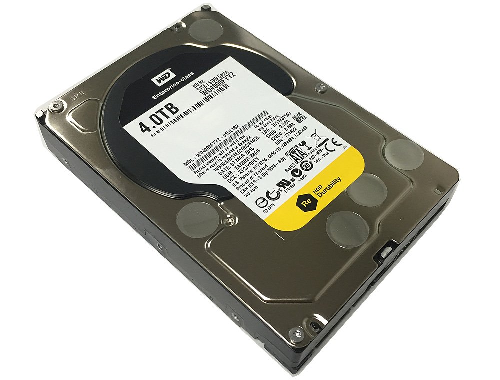 【中古】Western Digital WD4000FYYZ ENTERPRISE 4TB 7200RPM 64MB キャッシュ SATA 6.0Gb/s 3.5 内蔵ハードドライブ