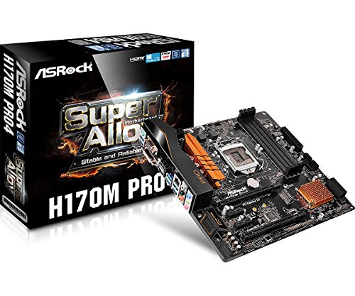 【中古】ASRock Intel H170チップセット搭載 MicroATXマザーボード H170M Pro4