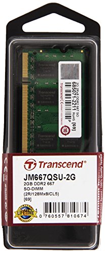 【中古】Transcend ノートPC用 PC2-5300(DDR2-667) 2GB 200pin SO-DIMM JM667QSU-2G