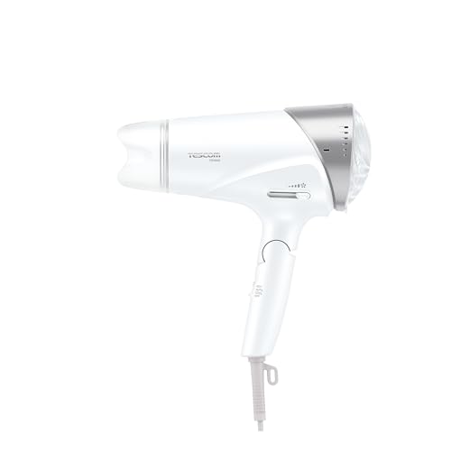 【中古】テスコム ヘアドライヤー プロテクトイオン 折りたたみ 大風量 速乾 冷温風 ラク抜きプラグ Speedom ホワイト 正規品 TID3500 W
