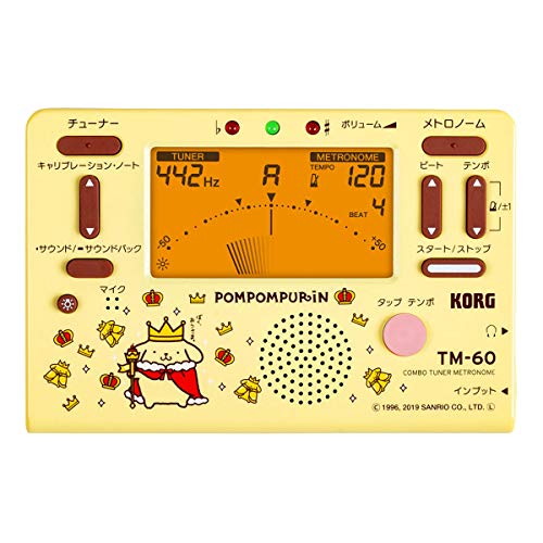 KORG TM-60-SPN チューナー メトロノーム ポムポムプリン コルグ・[チューナー部]■音律：12平均律・■測定範囲：C1（32.70Hz）〜C8（4186.01Hz）サイン波時■基準発信音：C3（130.81Hz）〜C6（1046.50Hz）3オクターブ・■チューニング・モード：メーター・モード、サウンドアウト・モード、サウンドバック・モード■キャリブレーション範囲：A4=410〜480Hz（1Hz単位）・■測定精度：±1セント以内サウンド精度±1セント以内・[メトロノーム部]■テンポ範囲： =30〜252回／分ブランド: KORG(コルグ)メーカー: KORGJAN: 4959112191020・中古品のため使用に影響ない程度の使用感・経年劣化（傷、汚れなど）がある場合がございます。 ・商品画像はイメージとなりますので、実際の商品内容やコンディションは異なる場合がございます。 ・特典・付属品・パッケージ・プロダクトコード・ダウンロードコード等は付属していない場合がございます。 ・画像はイメージですので画像の通りではないこともございます。各種ビデオデッキやプレーヤーのリモコン等は付属してない場合もございます。 商品タイトルに記載があっても限定版の付属品、特典、ダウンロードコードなどは無い場合もございます。 ・商品名に「レンタル落ち 」と記載されている商品につきましてはディスクやジャケットに管理シール（値札・セキュリティータグ・バーコード等含みます）が貼付されている場合がございます。ディスクの再生に支障の無い程度の傷やジャケットに傷みが見られる場合がありますので予めご了承ください。 ・当店ではすり替え対策店として、すり替え防止のためシリアルナンバーを控えております。 ・お客様都合によるご注文後のキャンセル・返品はお受けしておりませんのでご了承下さい。 ・ご質問等につきましてはメッセージまたはメールにてお願い致します。 ご注文からお届けまでの流れ 1.ご注文は24時間受け付けております。 2.ご注文・ご決済後、自動注文確認メールが送信されます。 3.商品の検品と梱包を行います。商品に万が一不具合などが発見されました場合にはお問合せフォーム等にてご連絡させていただきます。 4.お届けまで3-5営業日程度で発送され、発送完了後に出荷完了メールにてご連絡致します。お届け日の指定を設定しないことで最短発送となります。