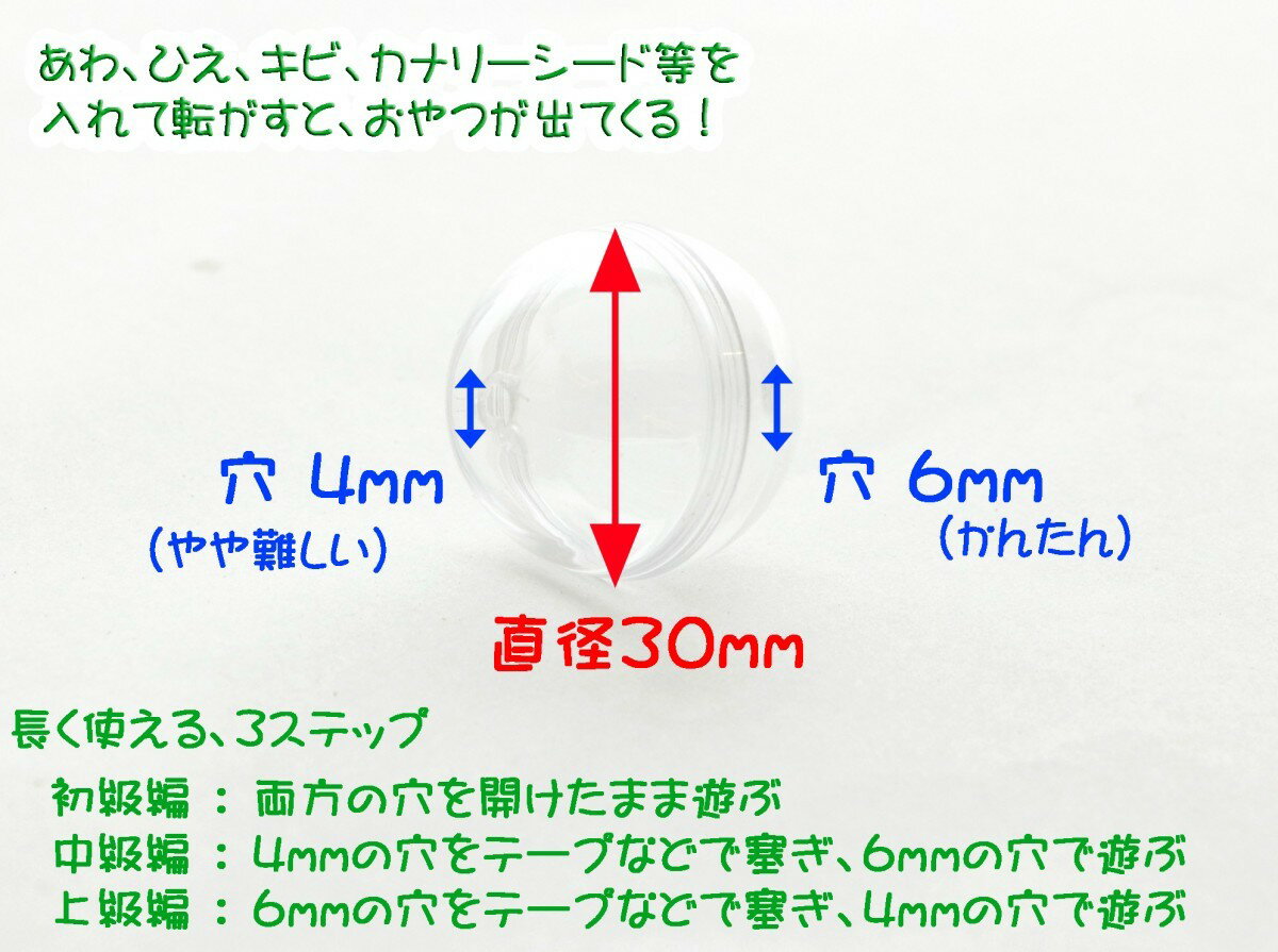 送料無料|インコのおもちゃ知育フォージングボール30mmセキセイインコやオカメインコに