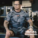 Tシャツ VENTURA 529 トレーニングウェア メンズ レディース 半袖 黒 ブラック ウェア トップス カジュアル ストリート トレーニング 大きいサイズ ロゴ 刺繍 シンプル 半袖 スポーツ アウトドア アスレジャー