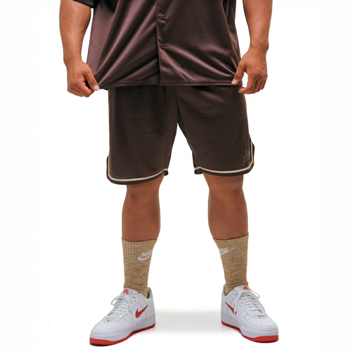 【7/25限定★15％OFF】≪公式≫ALL OUT GAME SHORTS メンズ ゲーム ショーツ パンツオールアウト トレーニングウェア ジム フィットネス おしゃれ アウトドア スポーツ ジム 運動 部活 調整可能 ブラック ブラウン 大きい A2240018